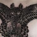Chest Owl tattoo by Endorfine Studio
