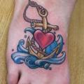 Old School Foot Anchor tattoo by Endorfine Studio