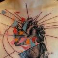 tatuagem Coração Peito Abstrato por Xoïl