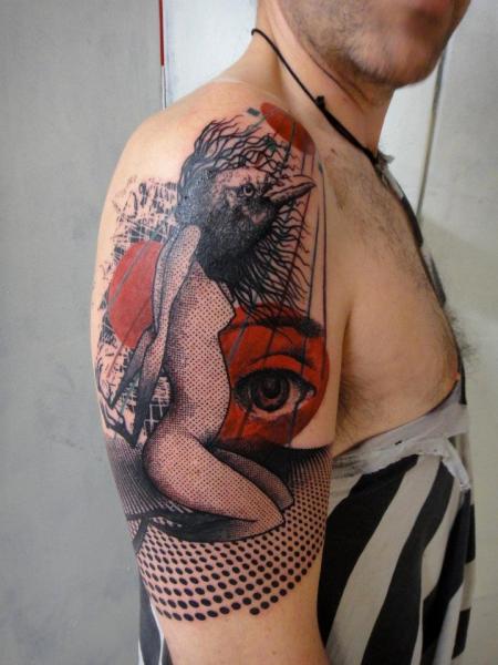 Schulter Abstrakt Tattoo von Xoïl