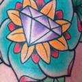 tatuaje Brazo Flor Diamante por Alex Strangler