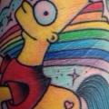 tatuaje Brazo Fantasy Simpson Unicornio por Alex Strangler