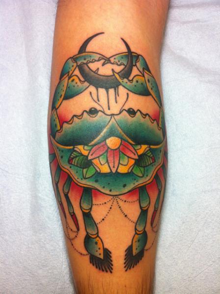 Arm New School Krabbe Tattoo von Alex Strangler