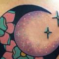tatuaje Flor Espalda Luna por Alex Strangler