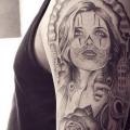 Schulter Fantasie Frauen tattoo von Løkka Tattoo Lounge