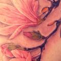 Shoulder Realistic Flower tattoo by Løkka Tattoo Lounge