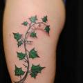 Leg Leaf 3d tattoo by Nazo