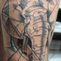 tatuaggio Gamba Elefante di Nazo