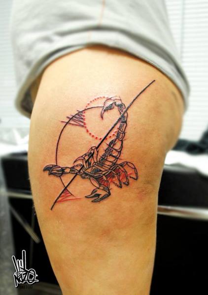Leg Scorpion Tattoo by Nazo