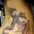 Fantasy Side Dragon Butt tattoo by Nazo