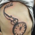 Realistic Clock Side tattoo by Nazo
