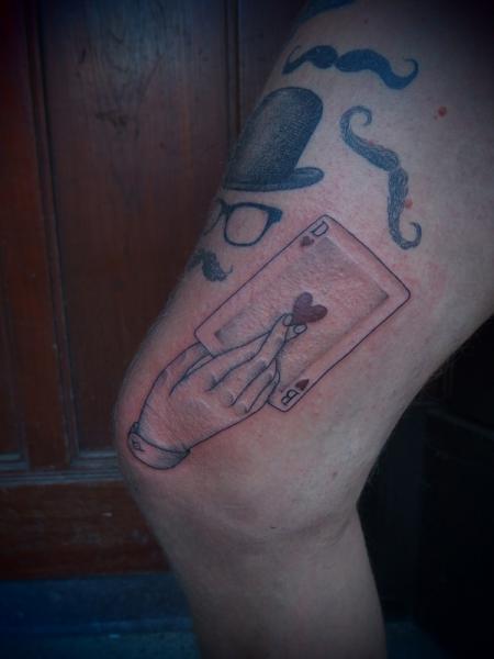 Нога Туз Карта татуировка от Papanatos Tattoos