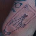 Leg Ace Card tattoo by Papanatos Tattoos