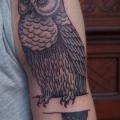Shoulder Owl tattoo by Papanatos Tattoos