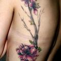 Realistic Flower Back Tree tattoo by Mad-art Tattoo