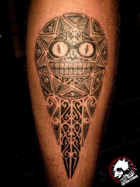 Calf Tribal Tattoo by Mad-art Tattoo