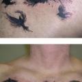 Chest Bird tattoo by Obsidian
