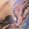Fantasy Side Angel tattoo by Obsidian