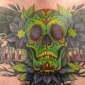 Chest Skull tattoo by Obsidian