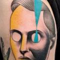 Schulter Fantasie Geometrisch tattoo von Gulestus Tattoo