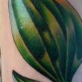 Shoulder Realistic Leaf tattoo by Gulestus Tattoo