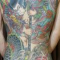 日本語 背中 侍 ドラゴン コウモリ タトゥー よって Daichi Tattoos & Artworks