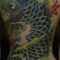 Япония Спина Карп Кои татуировка от Daichi Tattoos & Artworks