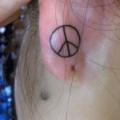 Symbol Ear Peace tattoo by Daichi Tattoos & Artworks