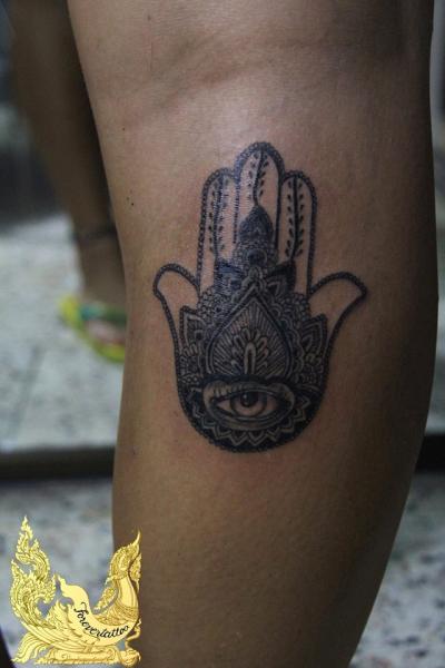 Tatuagem Panturrilha Religiosas por Forevertattoo Studio