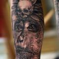 tatuaggio Braccio Realistici Scimmia di Da Silva Tattoo