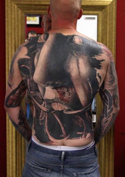 Tatuaggio Fantasy Schiena di Da Silva Tattoo