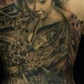 tatuaje Japoneses Espalda Geisha por Da Silva Tattoo