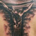 tatuaje Espalda Religioso Cruz por Da Silva Tattoo