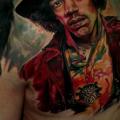 Porträt Realistische Rücken tattoo von Led Coult