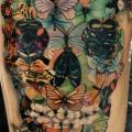 Fantasie Totenkopf Schmetterling tattoo von Led Coult