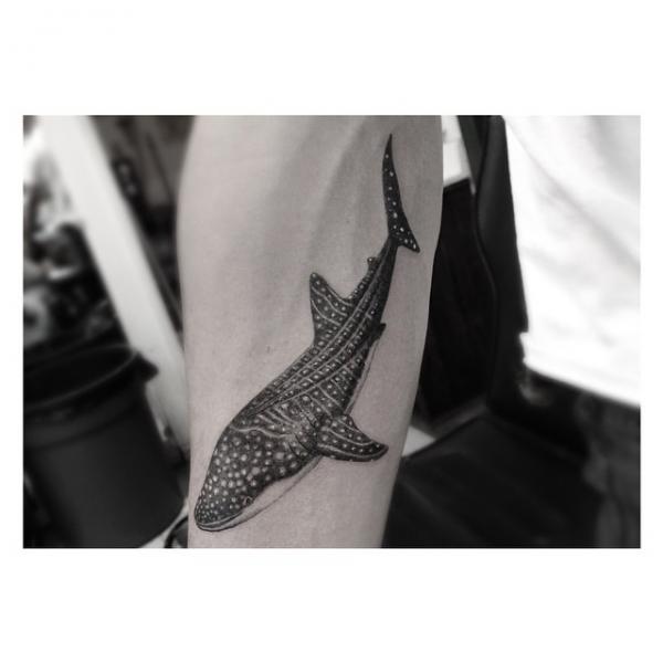 Tatuaggio Braccio Balena di Dr Woo