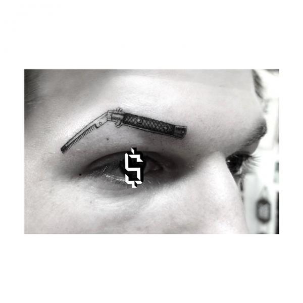 Face Razor Tattoo by Dr Woo