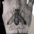 Hand Moth tattoo by Dr Woo