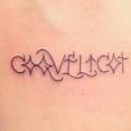 tatuaje Brazo Letras por Supakitch