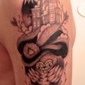 Shoulder Abstract tattoo by Supakitch