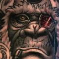 tatuaje Brazo Fantasy Alas Mono por Tattooed Theory