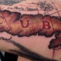 Arm Karte Kuba tattoo von Tattooed Theory
