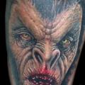 tatuaje Brazo Fantasy Monstruo por Jeremiah Barba