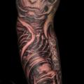 Arm Skull tattoo by Jeremiah Barba