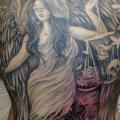 Back Angel Blind Wings tattoo by Jeremiah Barba