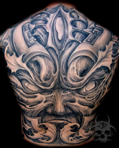 Fantasy Back Tattoo by Jeremiah Barba