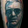 Portrait Realistic Calf tattoo by Jak Connolly