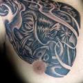 Brust Wildschwein tattoo von 88Ink-Blood Tattoo Studio