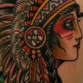 tatuaje Brazo Old School Indio por Paul Anthony Dobleman