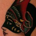 Arm Old School Mask tattoo by Paul Anthony Dobleman